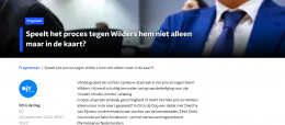 Bijstand aangever in het proces Wilders