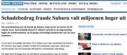 Vrijspraak miljoenenfraude Subaru Nederland