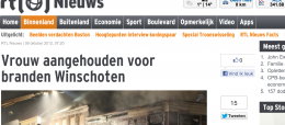 Vrouw aangehouden voor branden Winschoten